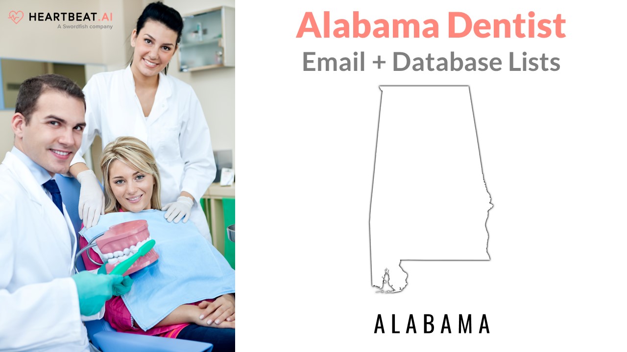 Alabama Dentist Dental Dentistry Email Lists from Heartbeat.ai