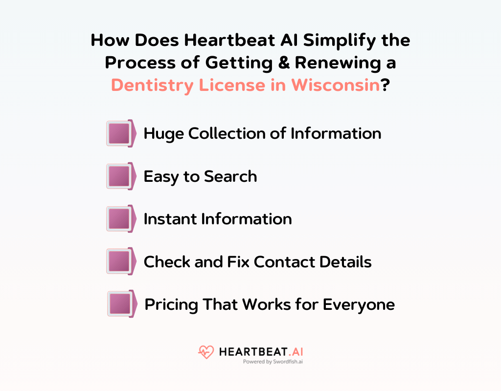 How Does Heartbeat AI Simplify the Process of Getting & Renewing a Dentistry License in Wisconsin
