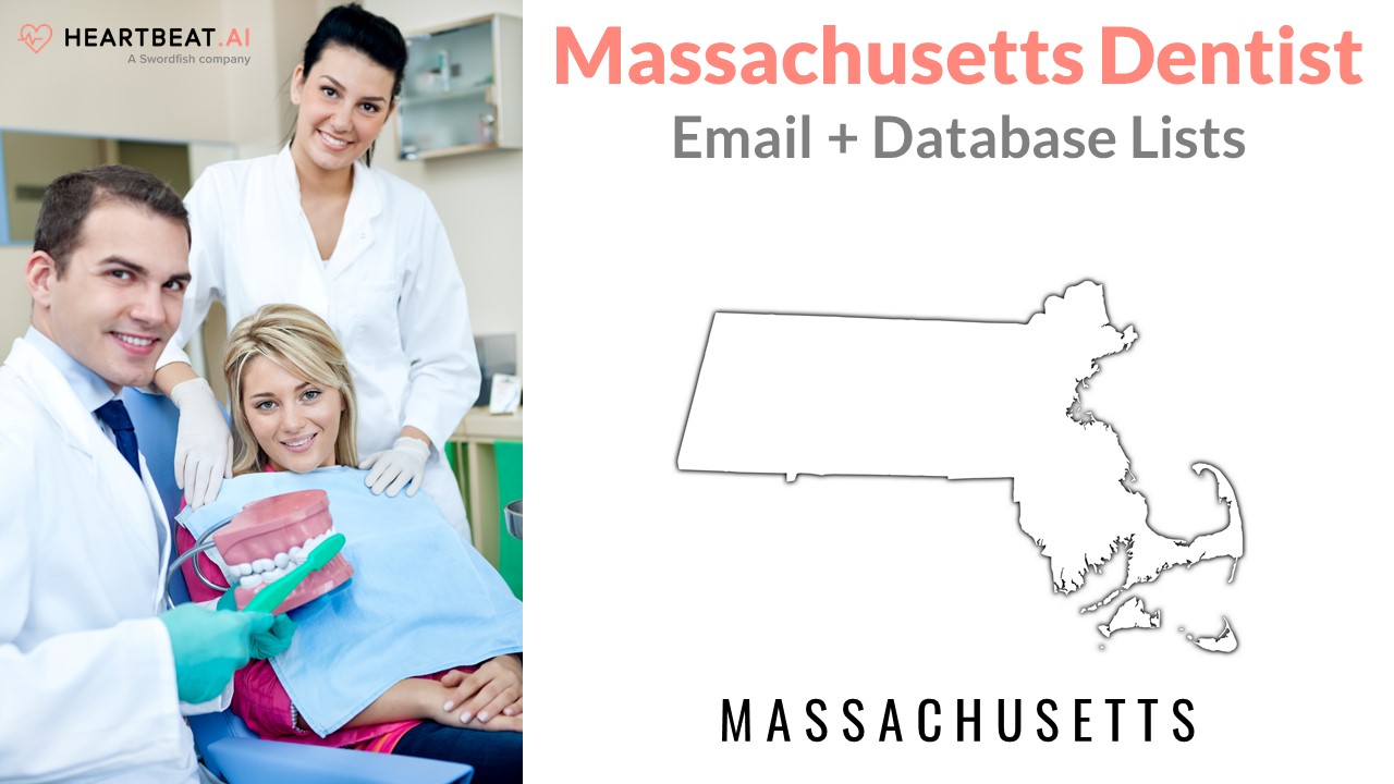 Massachusetts Dentist Dental Dentistry Email Lists from Heartbeat.ai