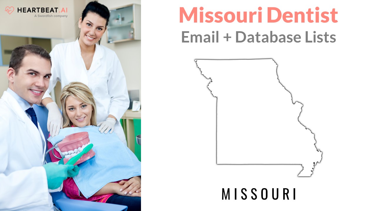 Missouri Dentist Dental Dentistry Email Lists from Heartbeat.ai