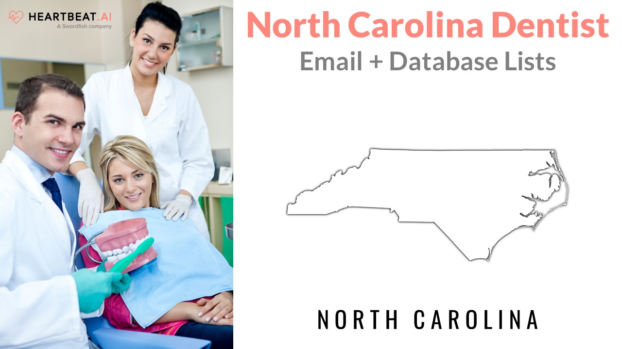 North Carolina Dentist Dental Dentistry Email Lists from Heartbeat.ai