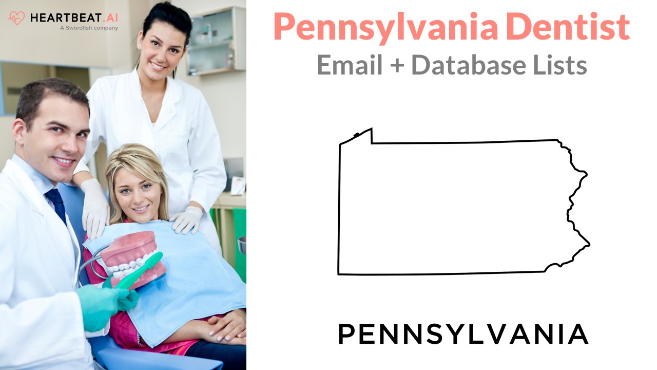 Pennsylvania Dentist Dental Dentistry Email Lists from Heartbeat.ai