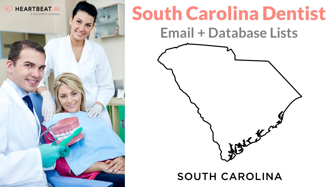 South Carolina Dentist Dental Dentistry Email Lists from Heartbeat.ai