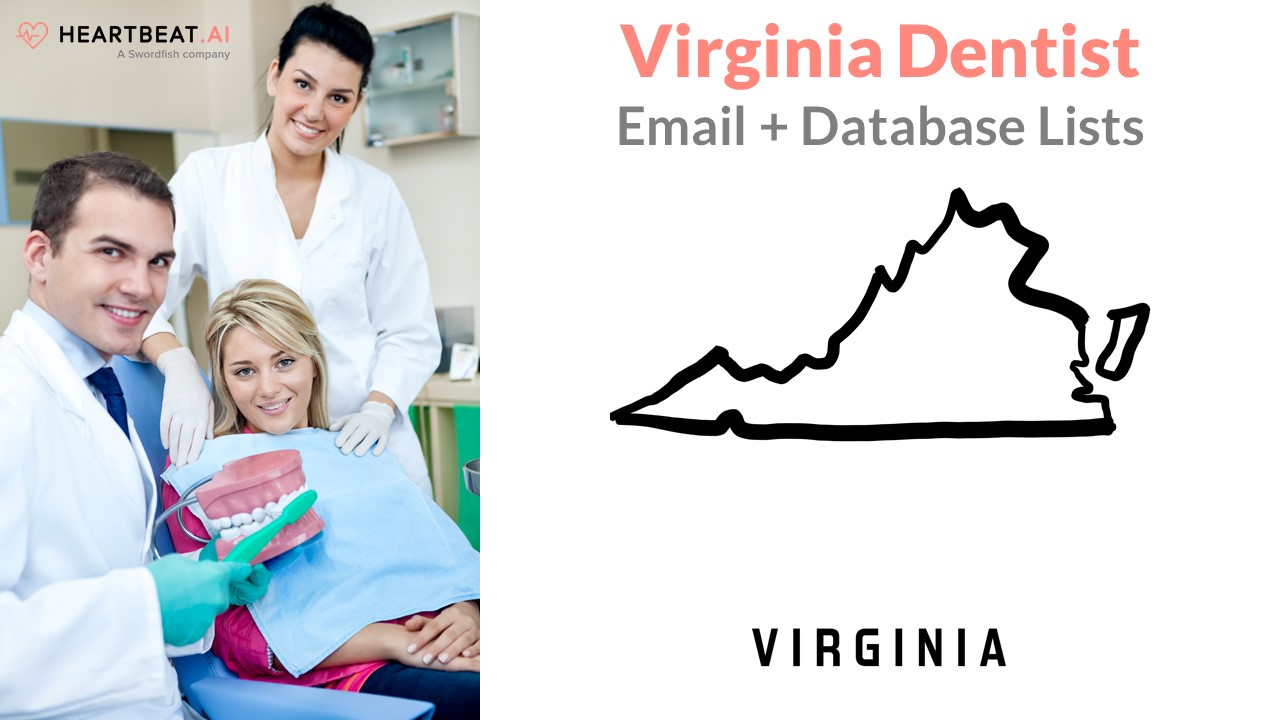 Virginia Dentist Dental Dentistry Email Lists from Heartbeat.ai