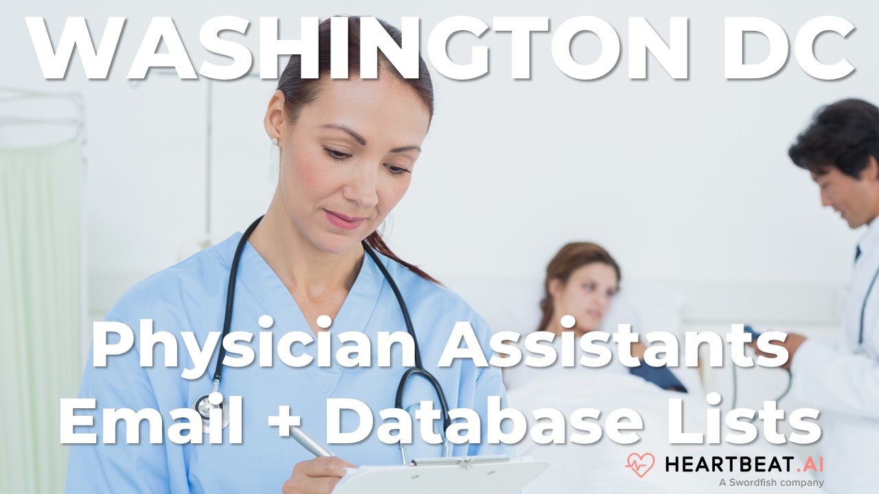 District of Columbia Physician Assistants Email, Mailing, Database Lists for DC